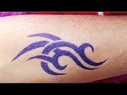 Diy how to make a tattoo on hand using a pen. How To Draw A Simple Tribal Tattoo On Hand With Pen Ll Amazing Tattoo Designs Youtube