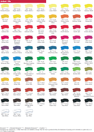 45 Abundant Oil Paints Colour Chart