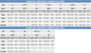 size chart mountain horse fiorentina show boot and venezia