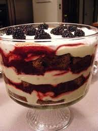 Gingerbread Lemon Curd Trifle W Blackberry Sauce Recipe Food Com Recipe Blackberry Sauce Lemon Curd Trifle