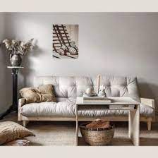 Vierashuoneeseen Futonia Runko Luonnonvarilakattu Kangas 747 Beige Sofa Sofa Bed Futon Sofa