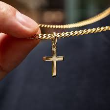 Gold Cross Pendant Necklace