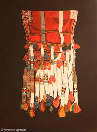 There was an old customs sticker on it that looked like it came from china. Bedouin Camel Saddle Acrylic On Box Canvas