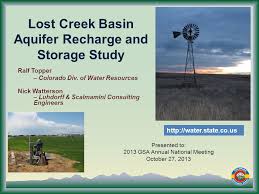 View nicholas watterson's profile on linkedin, the world's largest professional community. Lost Creek Basin Aquifer Recharge And Storage Study Presented To 2013 Gsa Annual National Meeting October 27 2013 Ralf Topper Colorado Div Of Water Ppt Download