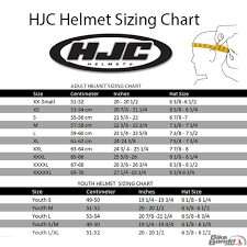 hjc full face helmet size chart best picture of chart