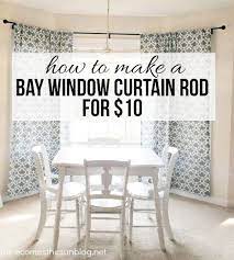 Includes brackets, mounting hardware and instructions for easy installation. Diy Bay Window Curtain Rod For Less Than 10