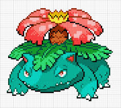 3 Venusaur Minecraft Pixel Art Pixel Art Pokemon Pokemon Cross Stitch Pixel Art