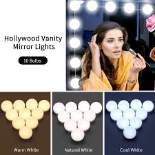 Yo yo yo yo y o! Led Vanity Mirror Lights Kit Zoneyee Hollywood Style Diy Makeup Mirror Lights Kit With 10 Led Light Usb Charger Lighting Fixture Strip For Makeup Vanity Table Mirror Not Include Buy Online In