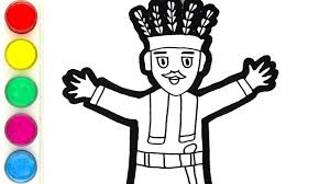 Ondel ondel royalty free vector image vectorstock. Ondel Ondel Mang Oleh Menggambar Dan Mewarnai Youtube