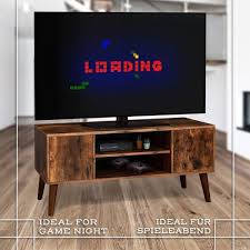 Same day delivery 7 days a week £3.95, or fast store collection. Lowboard Tv Cabinet 110 X 50 X 40 Cm For 65 Inch Tv 2 Open Shelves 2 Cabinets Cable Opening Dark Brown Vintage Tv Cabinet Retro Console Tv Shelf Sideboard Tv Stand In Kinnegad Westmeath From Coolik