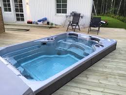 The Swim In Place Pool By Hydropool Self Cleaning 12fx Swim Spa Swim Spa Indoor Spa Hot Tub Swim Spa
