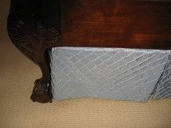 Solve this problem by working with your box spring. How To Put A Dust Ruffle On A Bed With Frame Mattress Slats In The Way