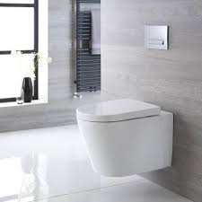 Hudson Reed Exton Hangend Keramiek Toilet Incl Wc Bril Ovaal Wit Muur Met Lijstjes Modern Badkamerontwerp Modern Toilet