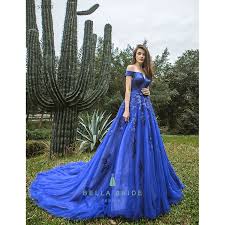 Check out our blue wedding dress selection for the very best in unique or custom, handmade pieces from our dresses shops. Royal Blue Wedding Dresses Bridal Party Puffy Ball Prom Evening Gown Buy Evening Gown Bridal Party Gowns Blue Prom Dress Product On Alibaba Com