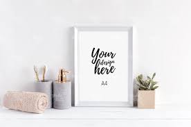 A4 Frame Mockup 8586 Frame Mockups Funny Bathroom Art Wall Prints