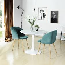 Offering a comfortable experience thanks to the padded backrest that forms a whole with. With Metal Chair Legs Eggree Dining Chairs Vintage Velvet Armchairs Accent Chairs For Living Room Bedroom Kitchen Blue Stationery Office Supplies Furniture Lighting