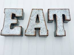 Eat Or Yum Metal Letters Yum Sign Eat Sign Kitchen Decor Eat Sign Eat Kitchen Sign Metal Letters
