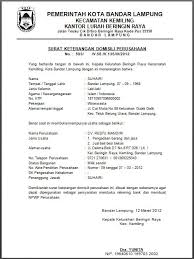 Contoh Surat Keterangan Domisili Perusahaan Dari Kelurahan