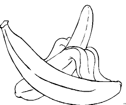Zwei Bananen Ausmalbild Malvorlage Nordisch