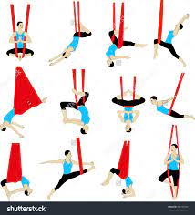 If you'd like the free printable yoga poses, all you need to do is sign up below to download it from our free resource library, where you will also get access to multiple yoga and fitness workout printables. Aerial Yoga Anti Gravity Yoga Woman Doing Anti Gravity Yoga Exercise Silhouette Aerial Yoga Aerial Yoga Poses Anti Gravity Yoga