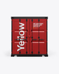 40f Shipping Container Mockup Front View In Object Mockups On Yellow Images Object Mockup Mockup Free Psd Mockup Mockup Psd