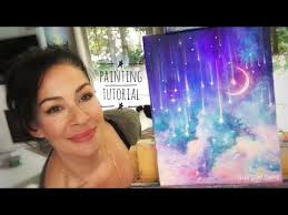 To do this i use dioxazine purple. Falling Stars Painting Tutorial Acrylic Step By Step Easy And Fun Paintingtube
