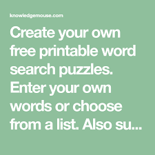 A list of free autumn and fall word search puzzles organized by skill level as well as grade level. Create Your Own Free Printable Word Search Puzzles Enter Your Own Words Or Choose From A List Also Supports Question And A Docencia Buen Consejo Secundaria