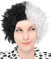 Check spelling or type a new query. Amazon Com Lacey Wigs Women S Deluxe Cruella Deville Costume Wig White Black Clothing
