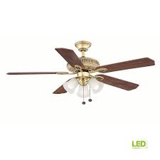 The hampton bay rothley ceiling fan 52 adds a traditional look to your home with its style. Hampton Bay Glendale 52 In Led Indoor Flemish Brass Ceiling Fan Ag524 Fb Walmart Com Walmart Com