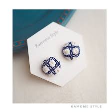 kamome style on instagram 色違いオーダー 刺し子刺繍のピアスです 耳元を華やかに お好きなお色で 出展のお知らせ 東京日本橋 コレド室町テラス2f 11 stud earrings style jewelry