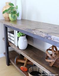 Pottery Barn Inspired Modern Rustic Console Table Rustic Console Tables Diy Console Table Rustic Consoles