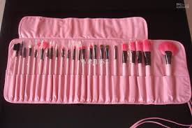 pretty pink makeup brush collection