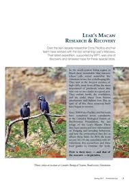 Lear's Macaw Research & Recovery by World Parrot Trust