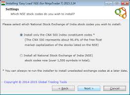 Ninjatrader Nse Nifty 50 Charts Via Three Nse Data Feed