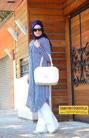 Cizgili Krep Tunik 4140b 02 Lacivert Musluman Modasi Basortusu Modasi Tunik