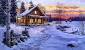 Simple Log Cabin Painting