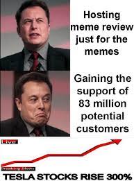 Find the newest tsla stock meme. Long Tsla Wallstreetbets