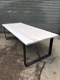 Solid Oak Industrial Chic 8 10 Seater Dining Table Cafe Etsy 10 Seater Dining Table Steel Dining Table Dining Table