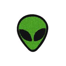 Alien Head Patch Embroidered Patches Patches Alien Patch