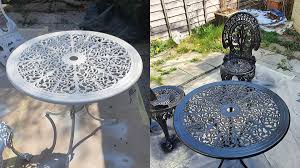 How to restore rusted and discoloured metal garden furniture diy guru, jo behari, says: Refurbishing Cast Aluminium Metal Garden Furniture