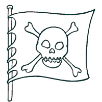 Hazard + skull & crossbones danger symbols. Skull And Crossbones Flag Coloring Pages Surfnetkids