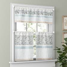 Ophelia Co Printed And Pieced Rod Pocket Kitchen Curtain Wayfair In 2020 Kitchen Curtains Curtains Kitchen Curtain Sets