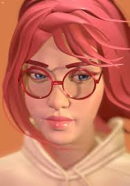 A bust I created a few months back but forgot to post. I love designing  characters with alt aesthetics 👍 The hairstyle was fun to create as well 😁