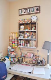 An organized and colourful craft room tour with lots of thrifty and diy storage and decor ideas. The Happy Scraps Craft Room Tour The Happy Scraps