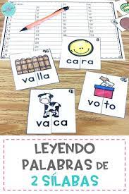 Learning To Read In Spanish Is Fun With These Self Correcting 2 Syllable Puzzles Perfect For W Word Work Stations Word Work Activities Dual Language Classroom
