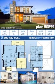 Total living area of 2142 sqft. Modern Style House Plan 50899 With 4 Bed 4 Bath 2 Car Garage Modern Contemporary House Plans Modern Style House Plans Contemporary House Plans
