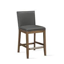 Four stools are included in the set and feature the same antique white and grey color combination. Somerville Gray Faux Leather Counter Stool With Nail Head Accents Walmart Com Walmart Com