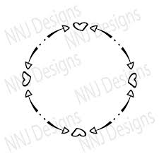 Download Laurel Wreath Svg Round Circle Monogram Frame Heart Arrow Etsy Monogram Frame Heart With Arrow Circle Monogram