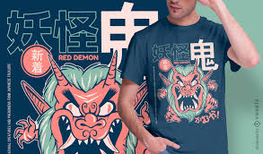 Japanese t shirt design png. Japanese Yokai Vector Collection Pack