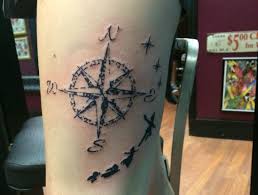 Peter Pan Tattoo Compass To Never Lose Your Way Peter Pan Tattoo Tattoos Travel Tattoo